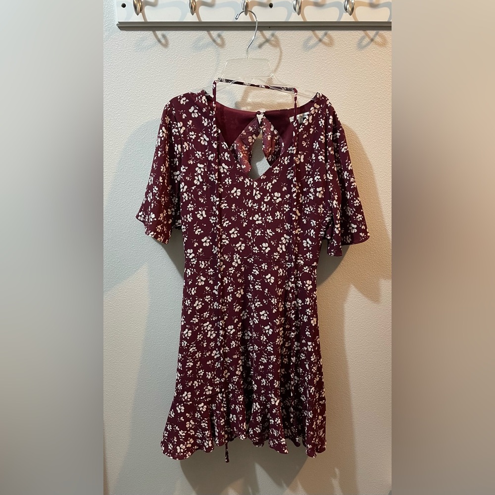 Charlotte Russe Burgundy Dress Size Small